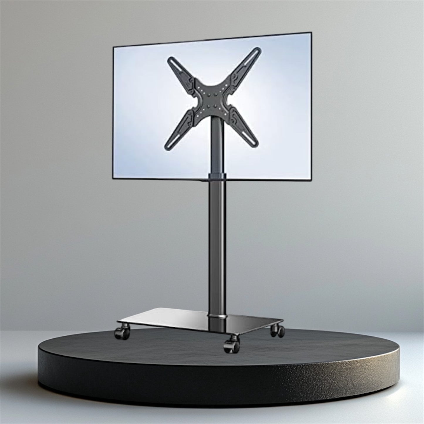 ALTIN™ TV-Ständer für 32–55 Zoll – Höhenverstellbar, Stabil & Elegant – Universeller Bodenständer aus Stahl für Wohnzimmer, Büro & Ausstellung – Bis 35 kg Belastung