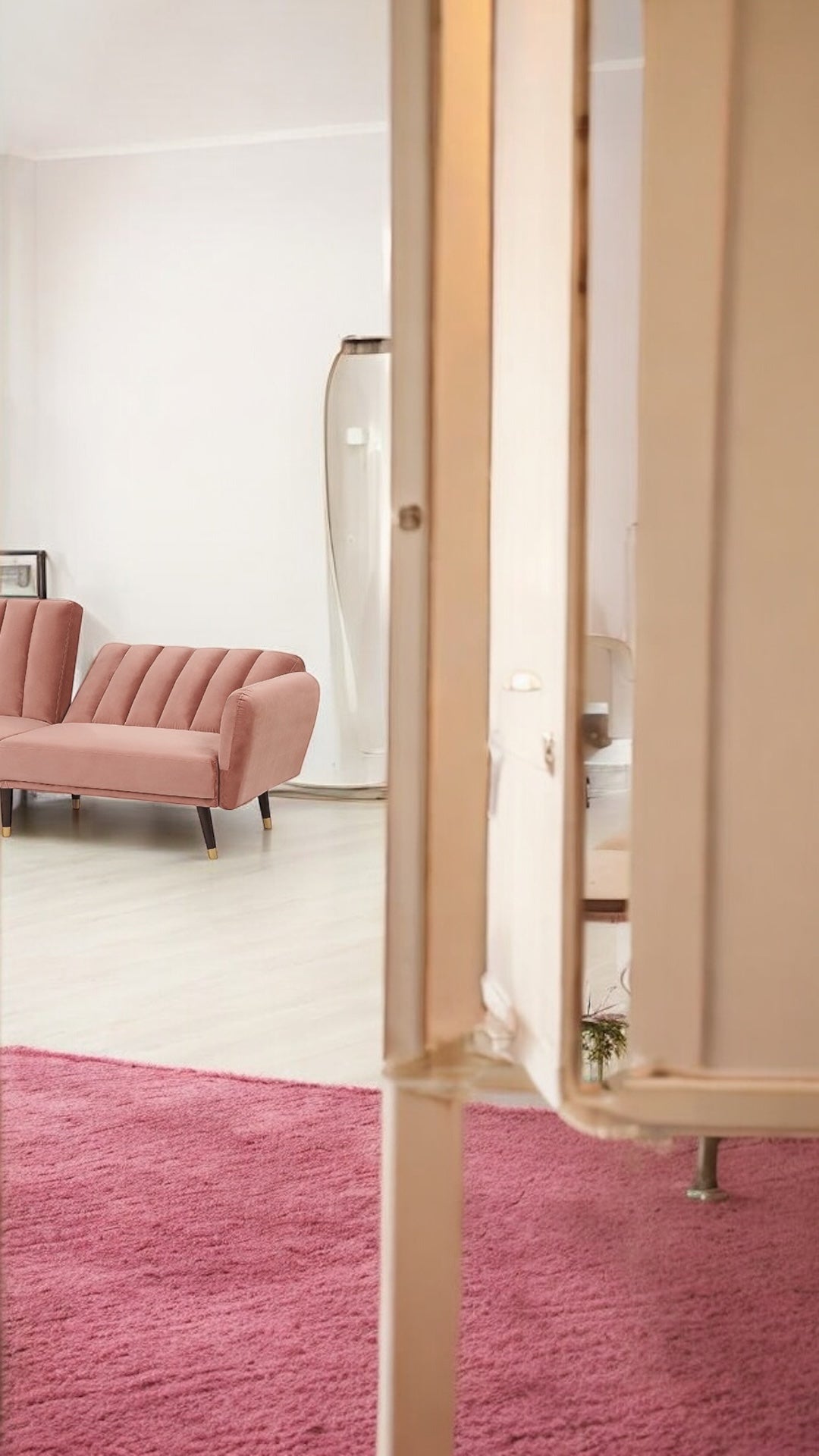 ALTIN™ Schlafsofa Rosa – Modernes 2-in-1 Sofa mit Klappbarer Rückenlehne & Atmungsaktivem Bezug für Stil und Komfort im Wohnbereich