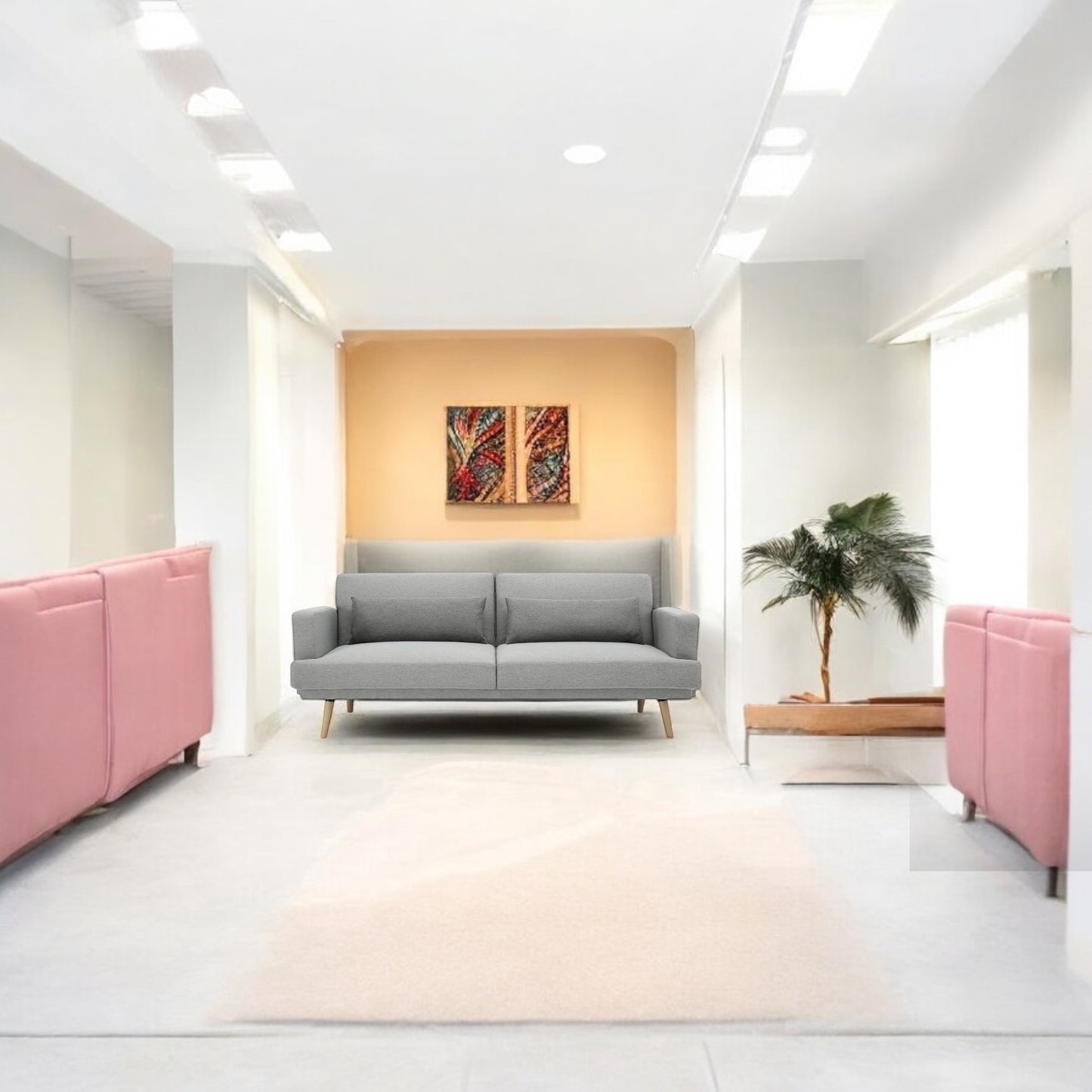 ALTIN™ Schlafsofa Hellgrau – Modernes 2-in-1 Sofa mit Liegefunktion & Elegantem Design für stilvolle Wohnräume