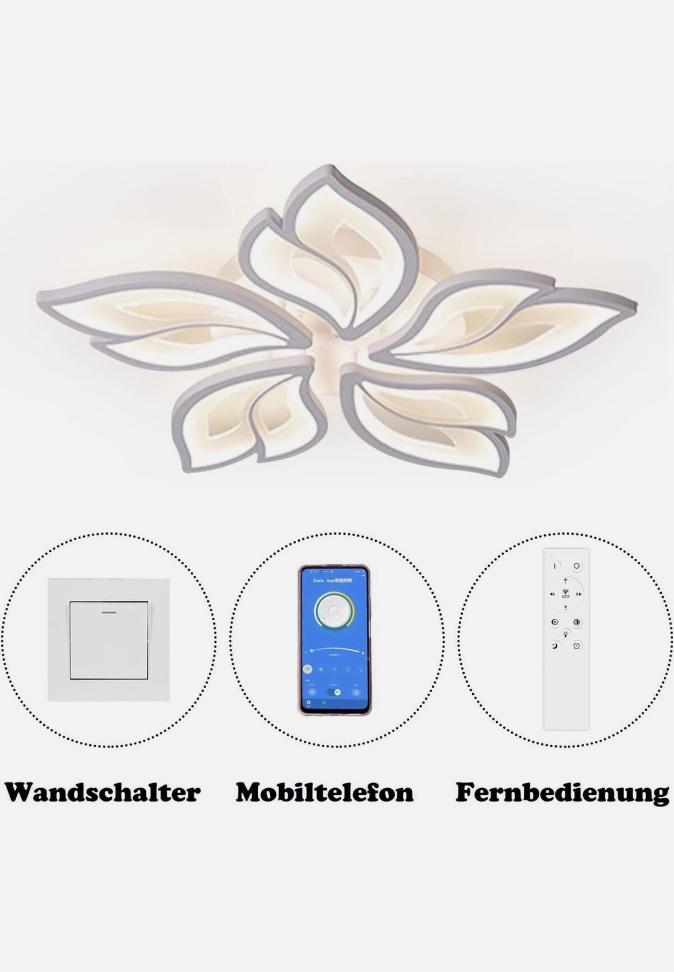 ALTIN™ LED Deckenleuchte Dimmbar 40W–80W – Mit Fernbedienung & Farbsteuerung | Für Wohnzimmer, Schlafzimmer, Kinderzimmer & mehr