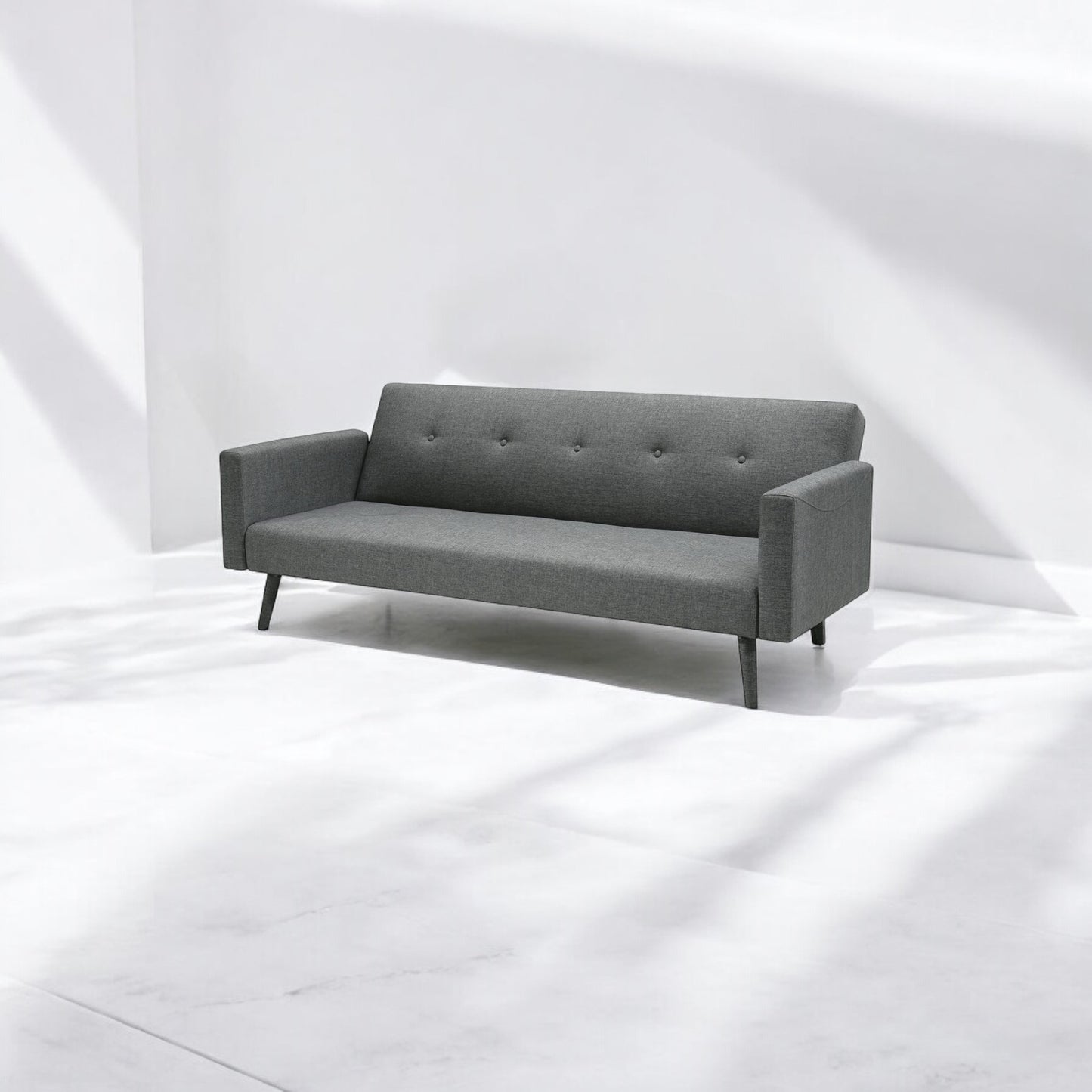 ALTIN™ Schlafsofa Grau & Dunkelgrau – Elegantes 2-in-1 Sofa mit Samtbezug und Klappfunktion für stilvolle Wohn- & Schlafzimmer