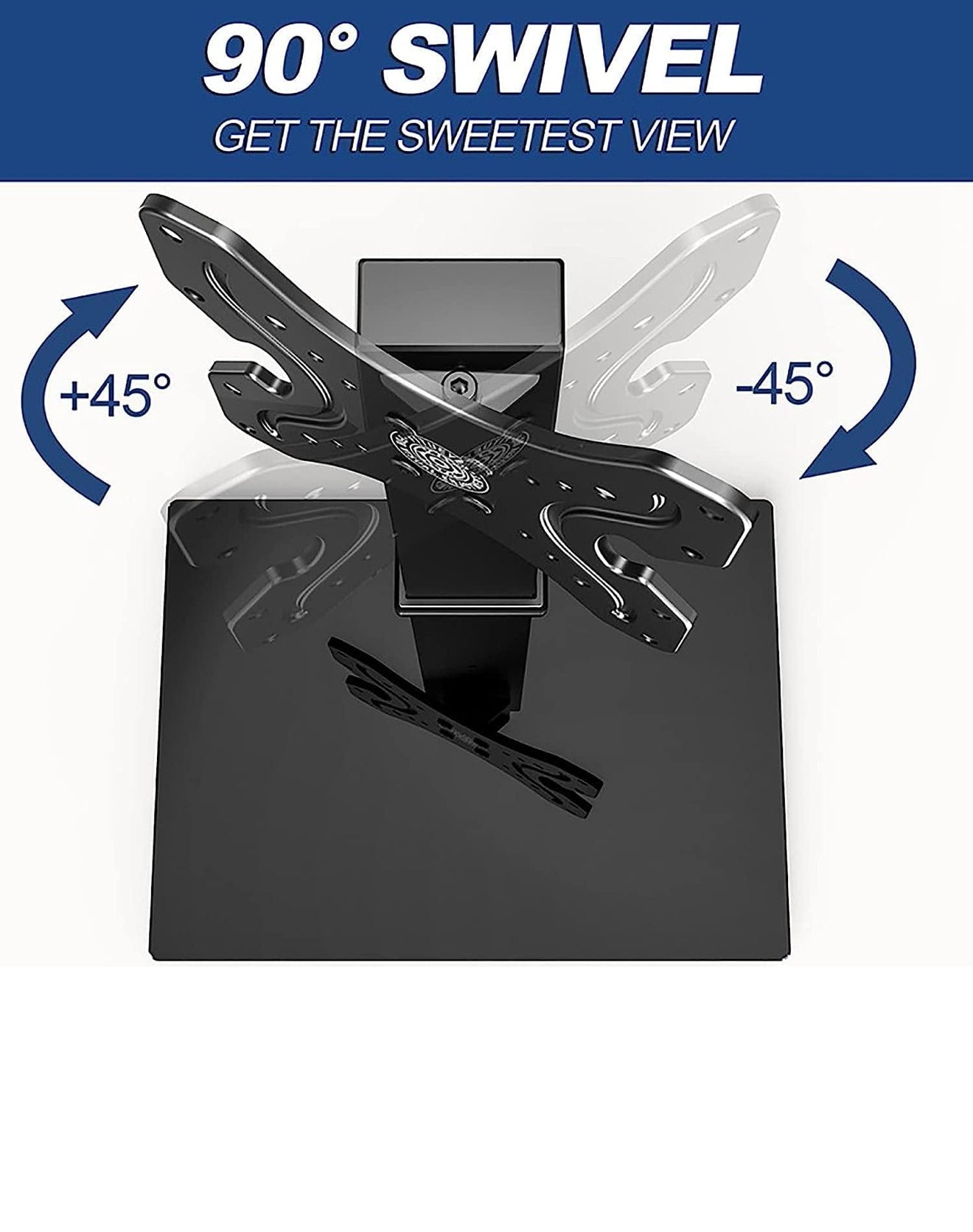 ALTIN™ TV Tisch-Ständer für 19–39 Zoll – 90° Schwenkbar, 3-fach Höhenverstellbar – Robuste Basis bis 45 kg Tragkraft
