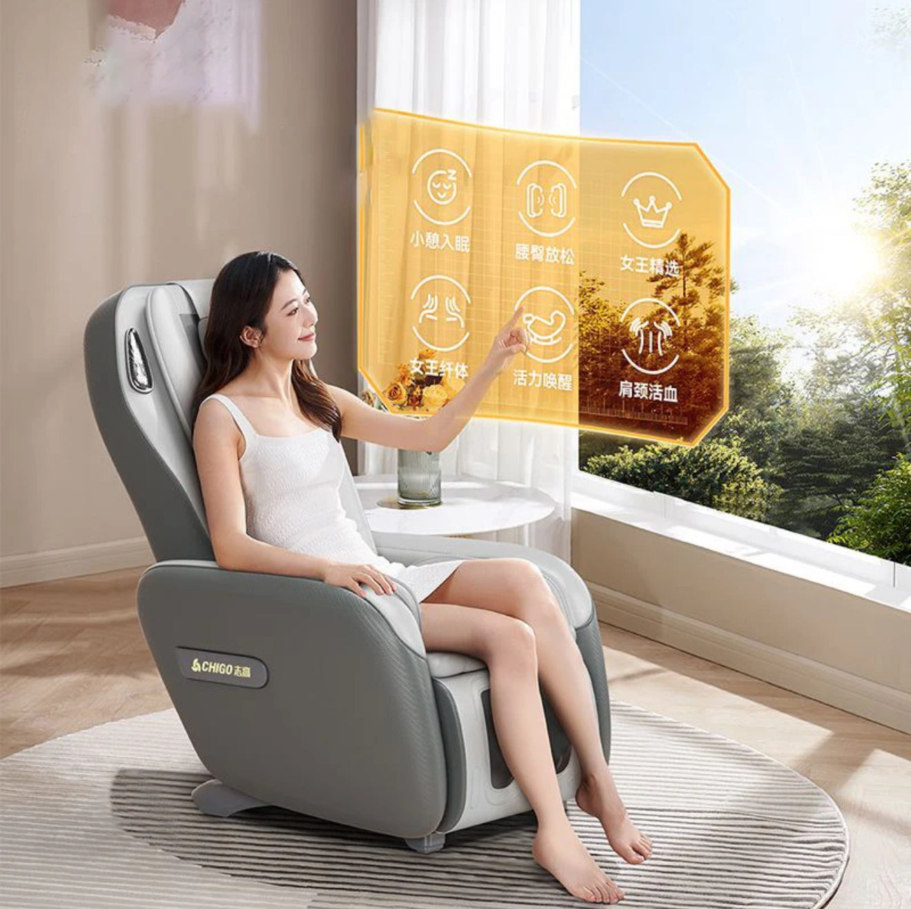 🪑 Elektrischer Massagesessel 701 – 6 Automatikprogramme, Luftdruckmassage, Bluetooth, verstellbar & faltbar, 96W, 24V – Shiatsu Ganzkörpermassage für Zuhause & Büro
