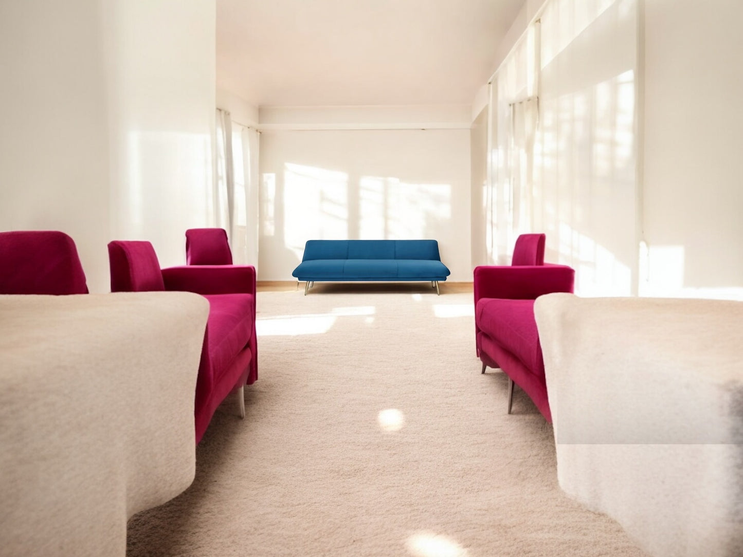 ALTIN™ Schlafsofa Royal Blau – Verstellbares 2-in-1 Sofa mit Liegefunktion & Modernem Design für stilvolle Wohnräume