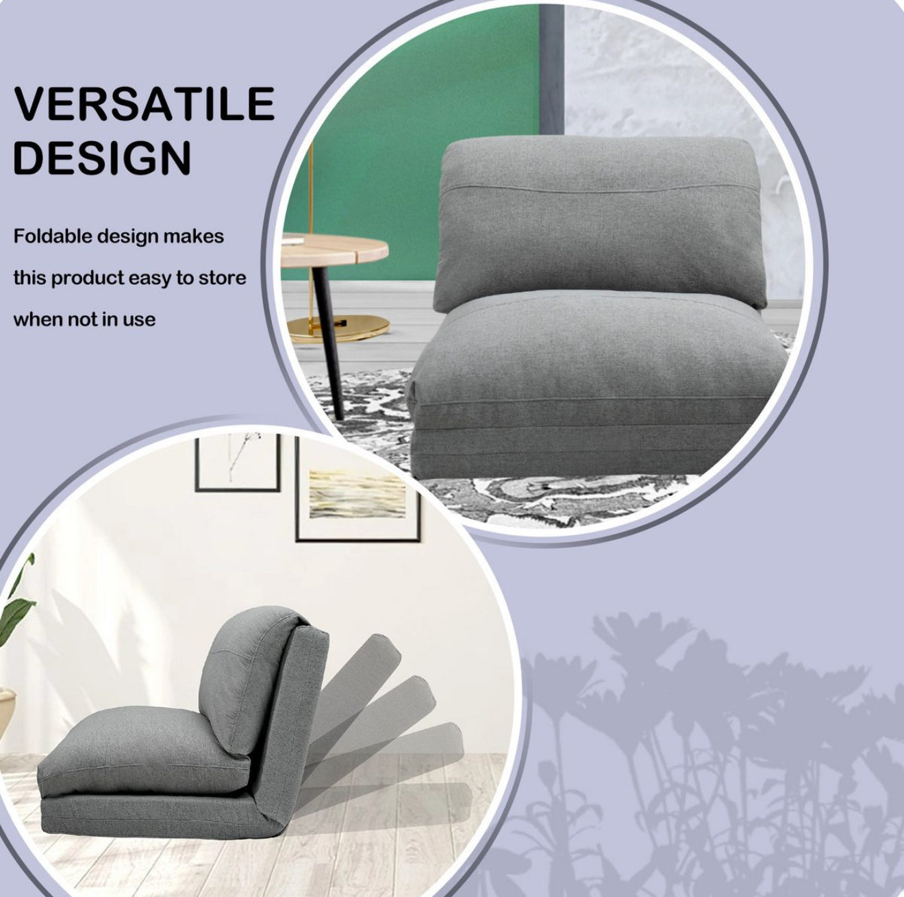 ALTIN™ Sofa & Bett ( Dunkelgrau & Grau )