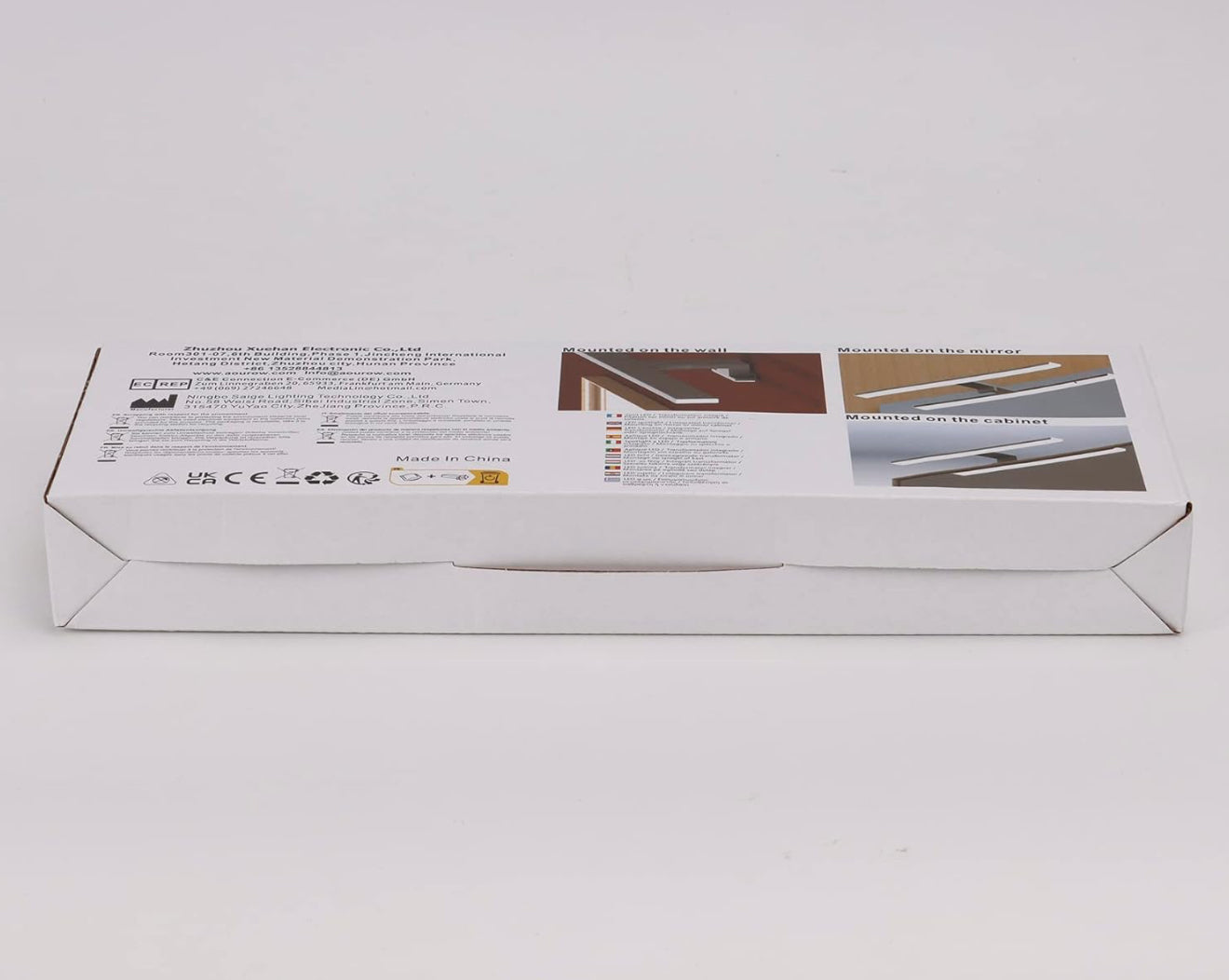 LED Spiegel Lampe 5W 500LM IP44 Neutralweiß 4000K, Edelstahl, 30cm, Make-up Licht