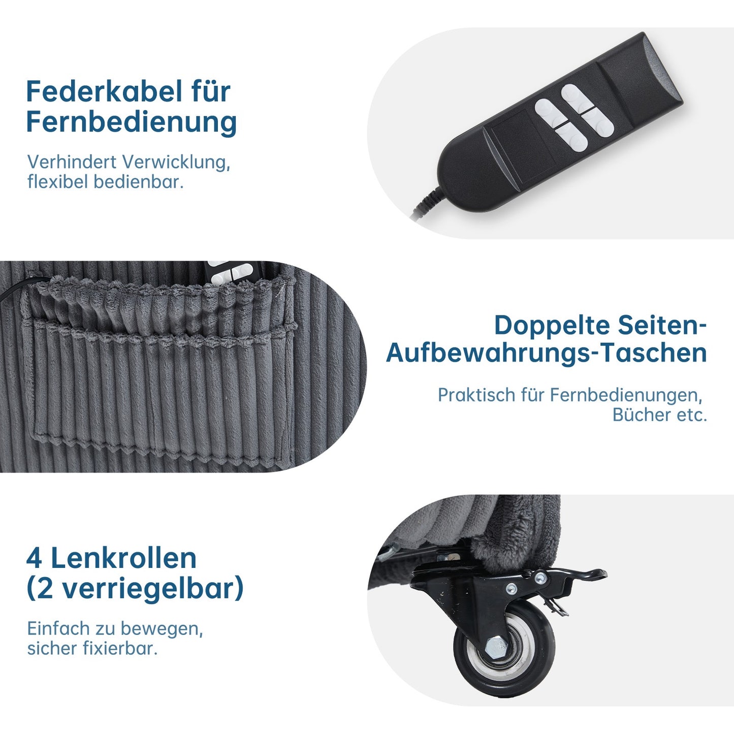 Elektrischer Relaxsessel – Doppelmotor, Luxus Komfort & Funktionalität R-Edition
