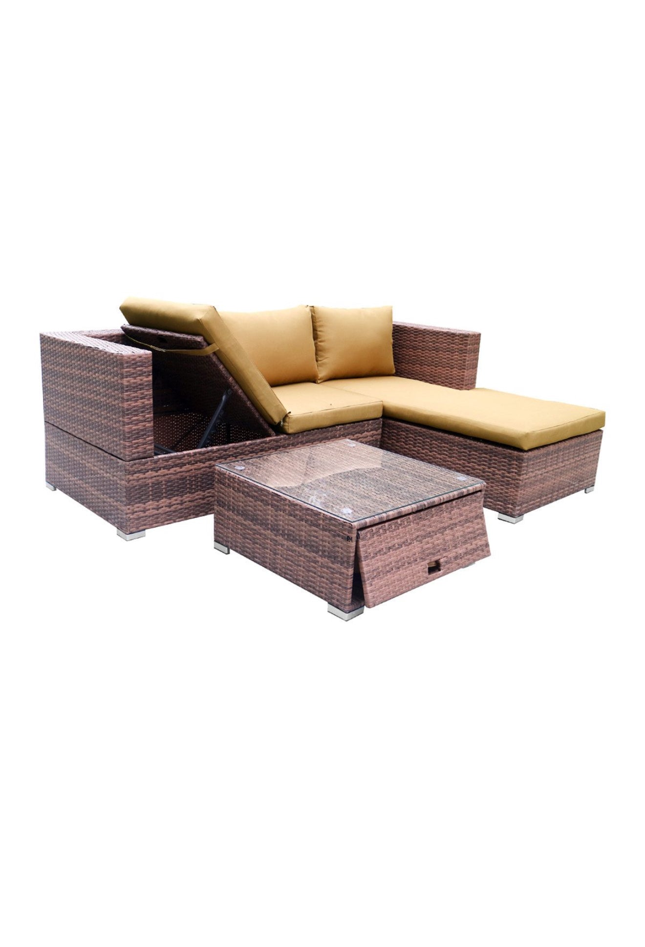 Wasserdichtes Rattan-Ecksofa für den Außenbereich – Komfort & Stil vereint