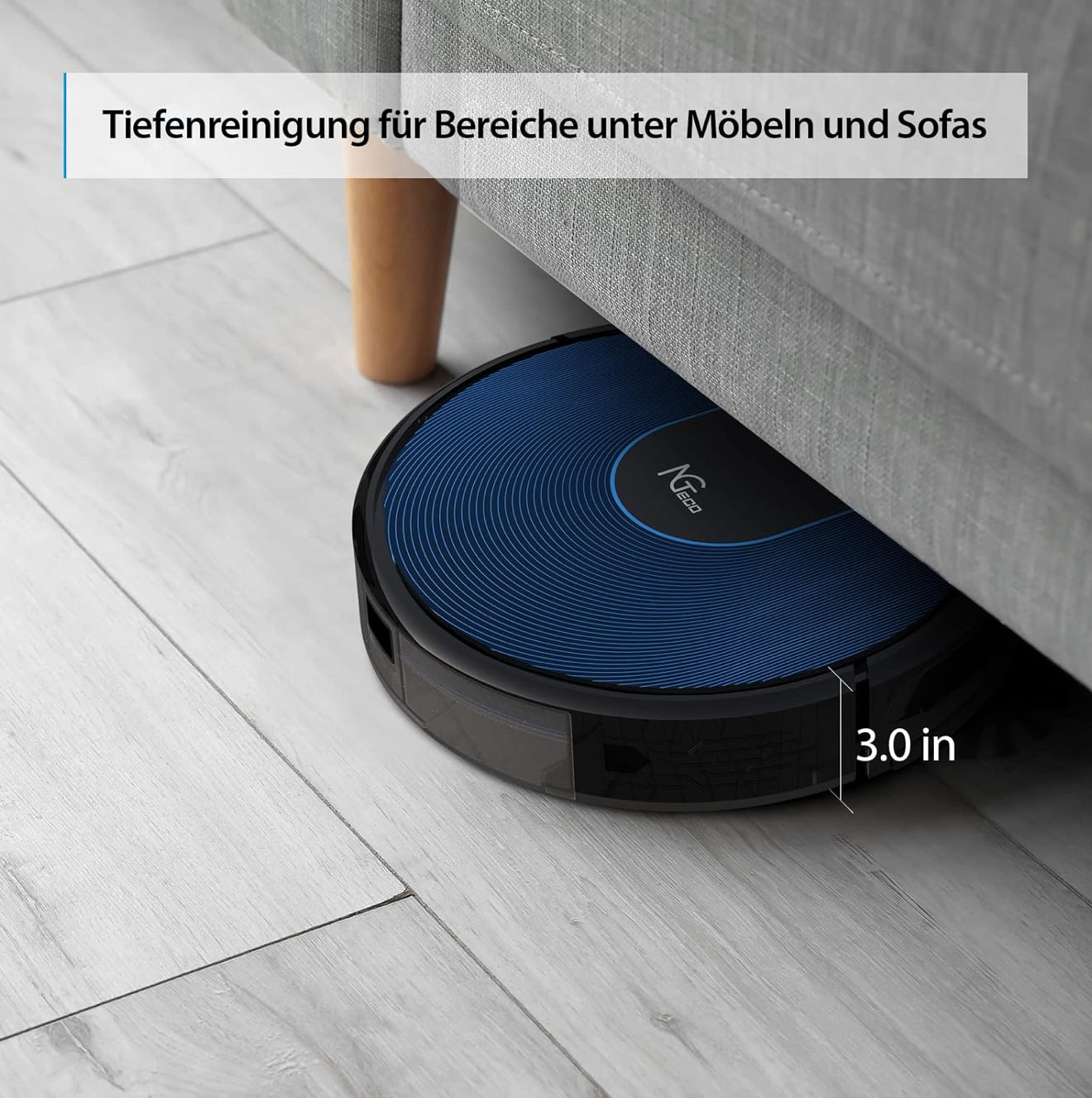 ALTIN™ Intelligenter Saugroboter RV1110 – 2500Pa Power, App-Steuerung, Tierhaarfreundlich