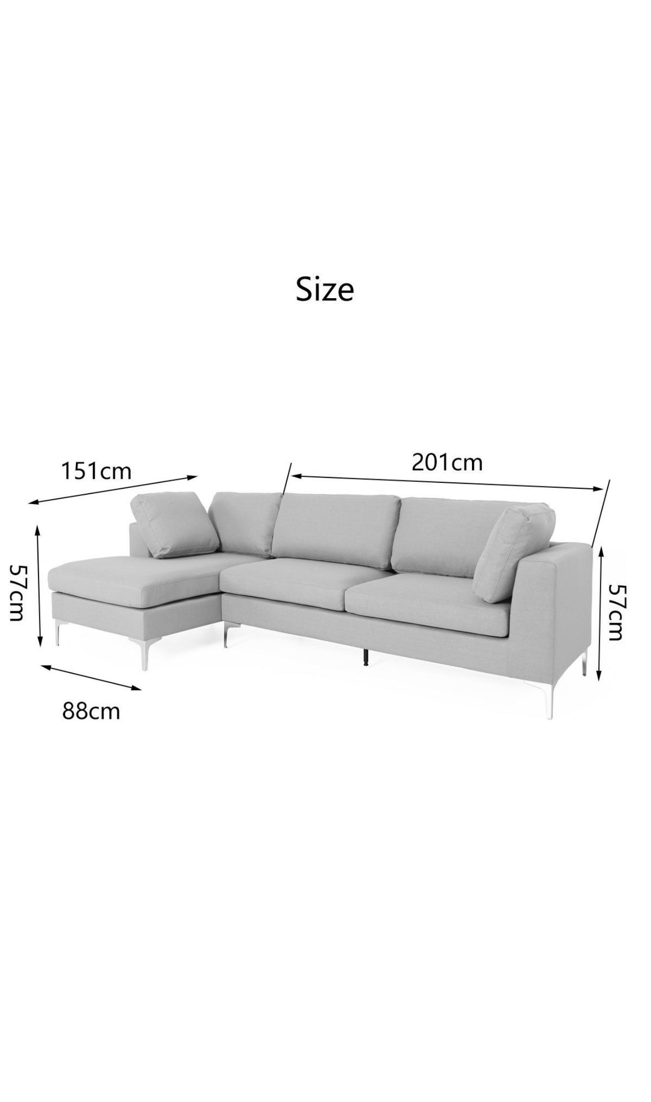 ALTIN™ Modernes Ecksofa – Schlafsofa in Hellgrau & Dunkelgrau mit Stauraum & Liegefunktion