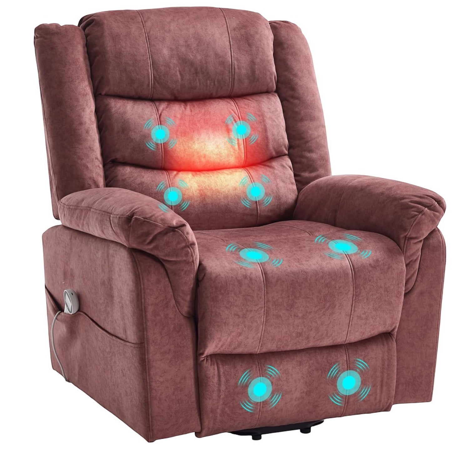 Elektrischer Relax- & Massagesessel mit 2 Motoren, Aufstehhilfe, Massage- & Heizfunktion – Komfort auf Knopfdruck