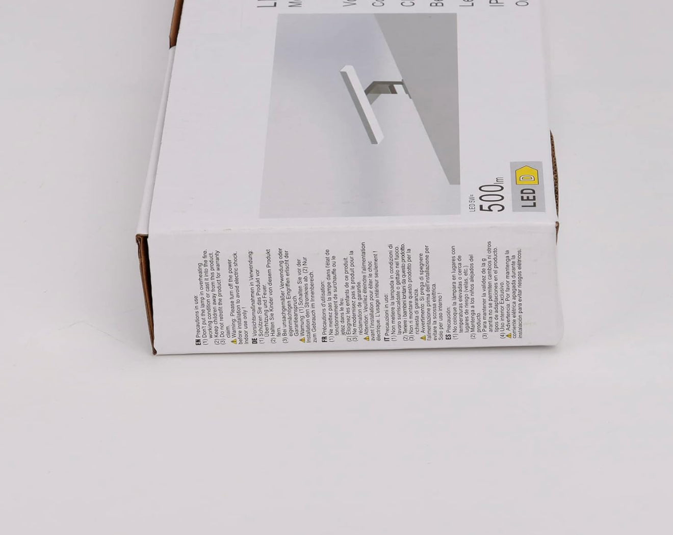 LED Spiegel Lampe 5W 500LM IP44 Neutralweiß 4000K, Edelstahl, 30cm, Make-up Licht