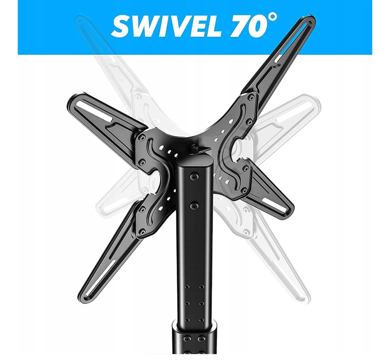ALTIN™ TV-Ständer für 32–55 Zoll – Höhenverstellbar, Stabil & Elegant – Universeller Bodenständer aus Stahl für Wohnzimmer, Büro & Ausstellung – Bis 35 kg Belastung
