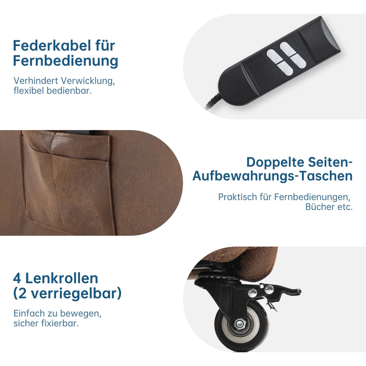 Elektrischer Relaxsessel – Doppelmotor, Luxus Komfort & Funktionalität R-Edition