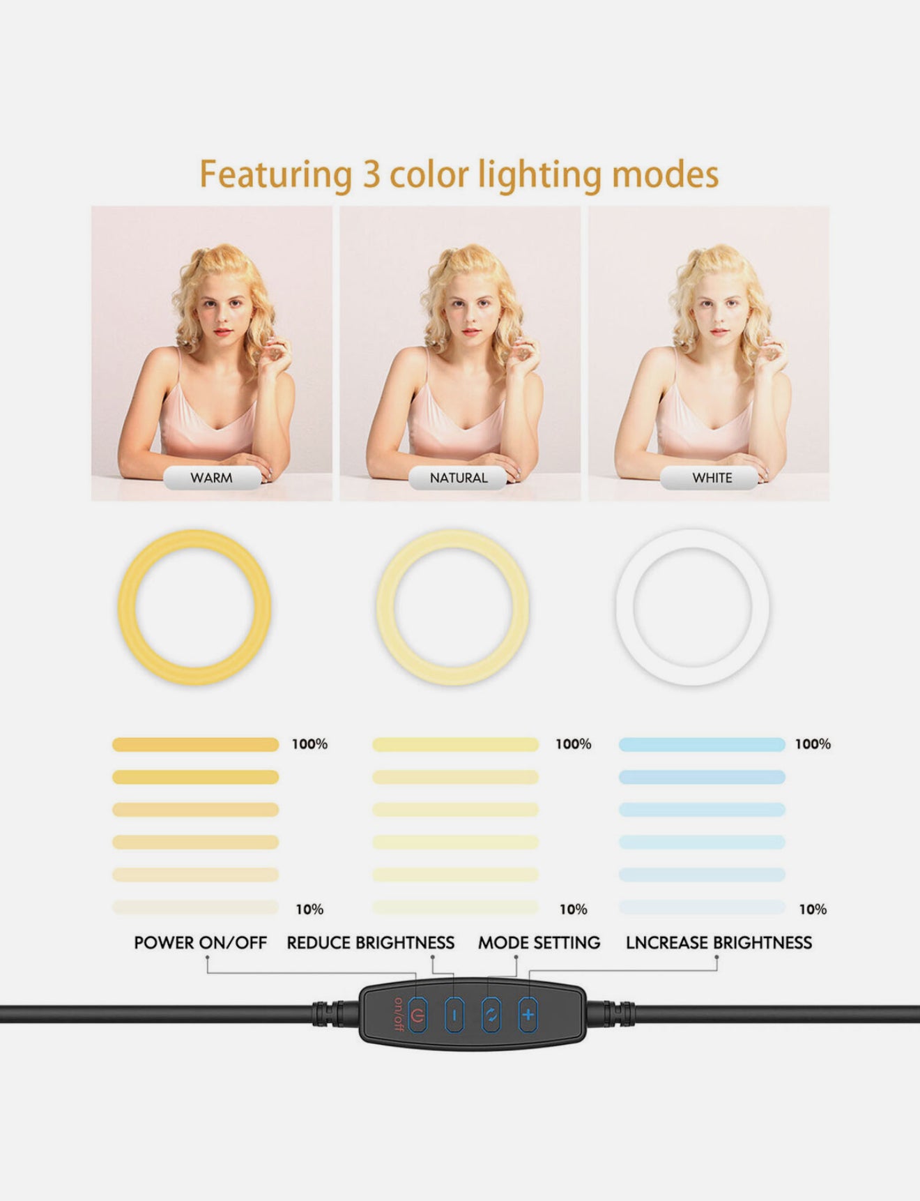 ALTIN™ 10” LED Selfie Ringlicht mit Handyhalter & Stativ – Dimmbar, Höhenverstellbar bis 160 cm, USB-Betrieb & Bluetooth-Fernauslöser – Ideal für Make-up, Livestream, Videoaufnahmen