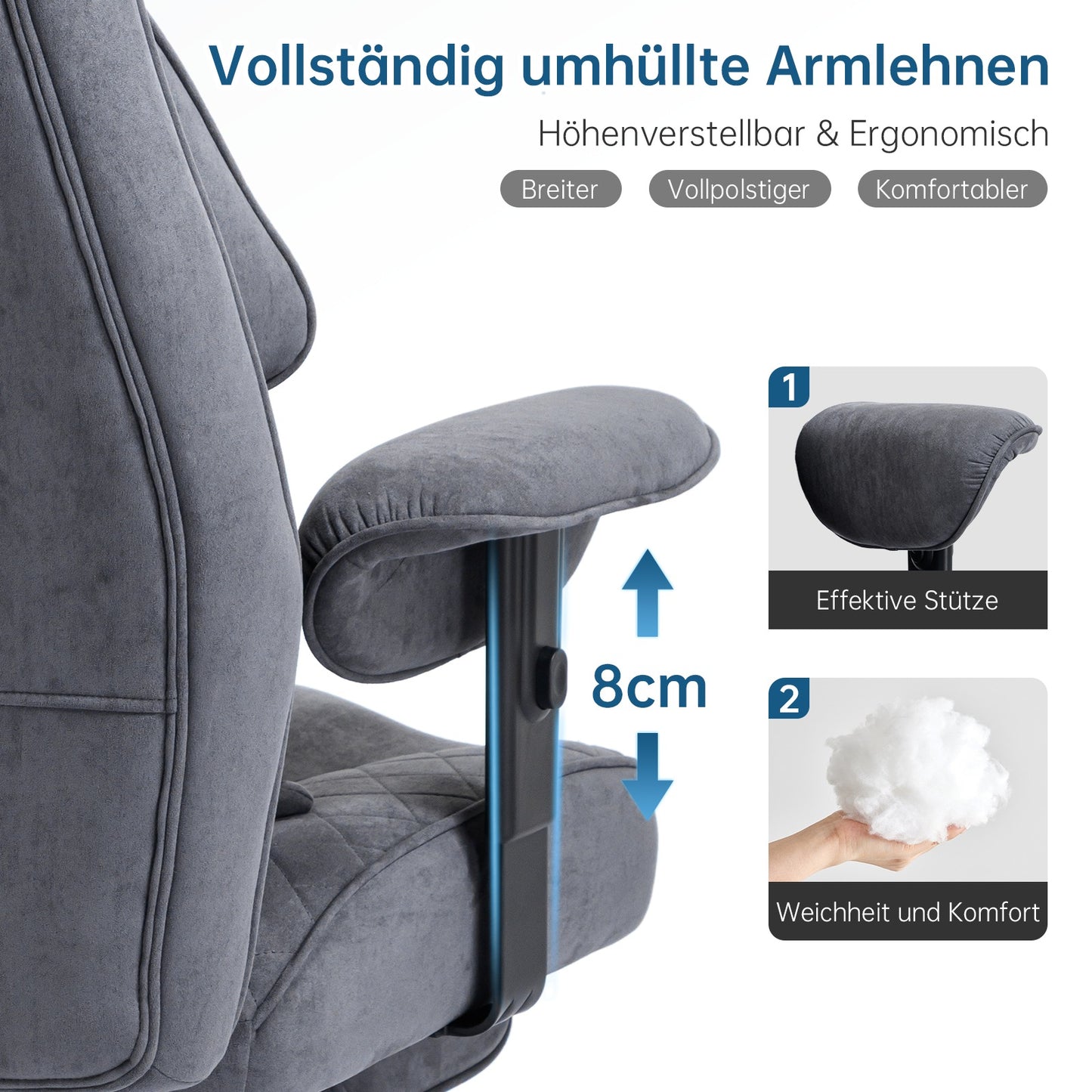 Ergonomischer XXL Bürostuhl – R-Edition mit Fußstütze & Premium Komfort