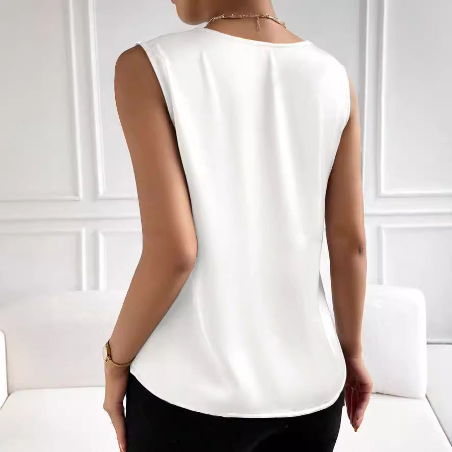 ALTIN™ Elegantes Damen-Seidentop – Ärmellos, Elastisch & Stilvoll