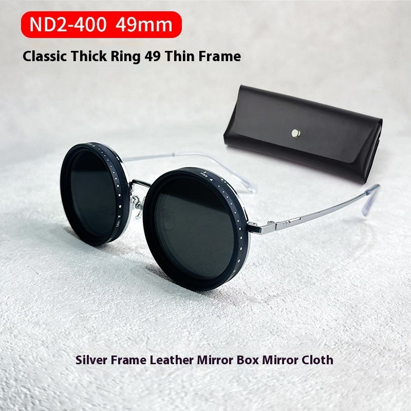 ALTIN™ Verstellbare ND2-400 Sonnenbrille – Polarisierte Retrobrille mit 9-stufiger Tönung (49mm / 52mm)