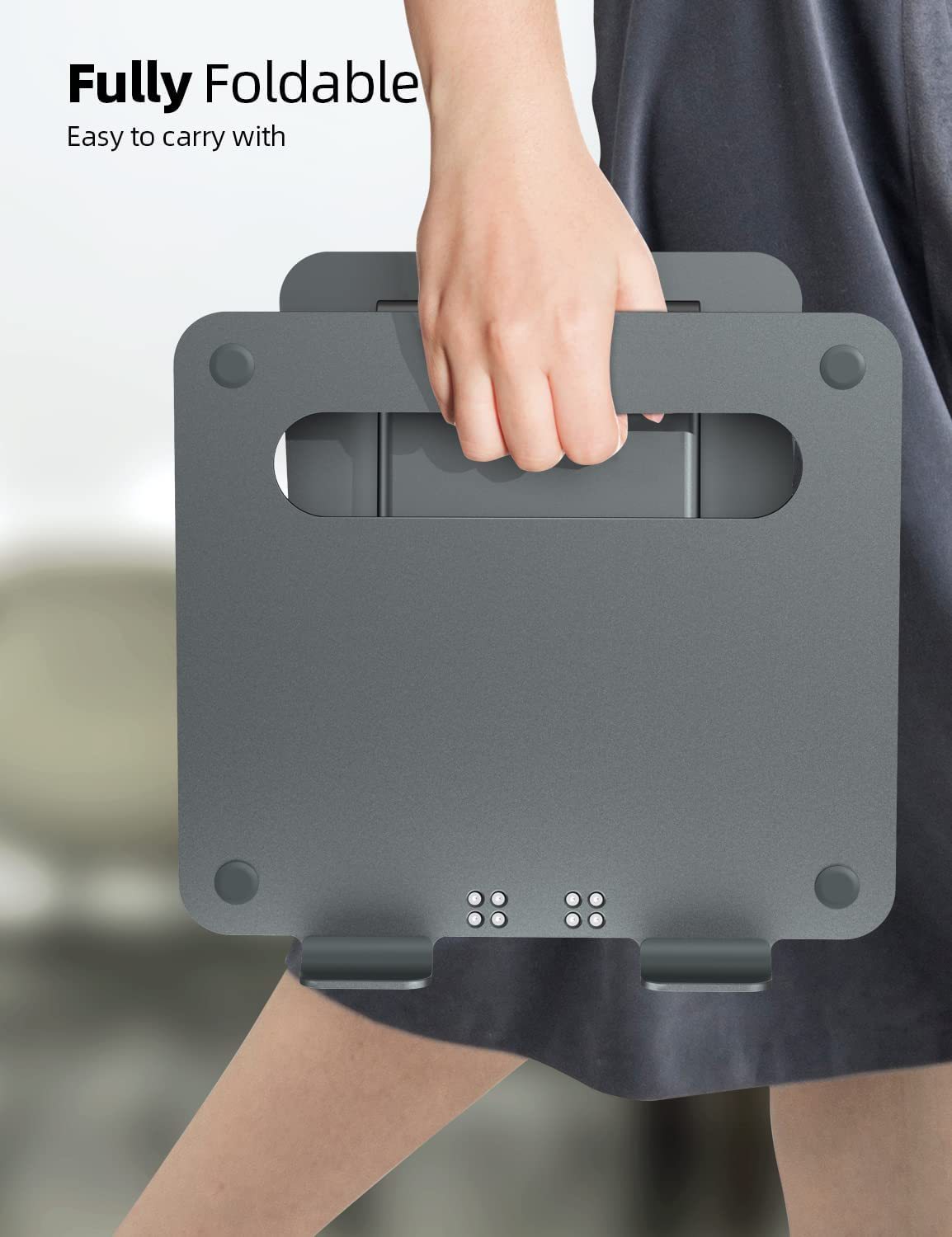 ALTIN™ Höhenverstellbarer Laptop-Ständer aus Aluminium – 360° Drehbar, Faltbar & Ergonomisch