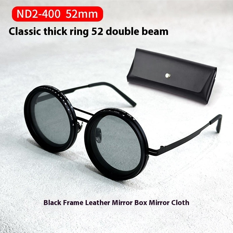 ALTIN™ Verstellbare ND2-400 Sonnenbrille – Polarisierte Retrobrille mit 9-stufiger Tönung (49mm / 52mm)