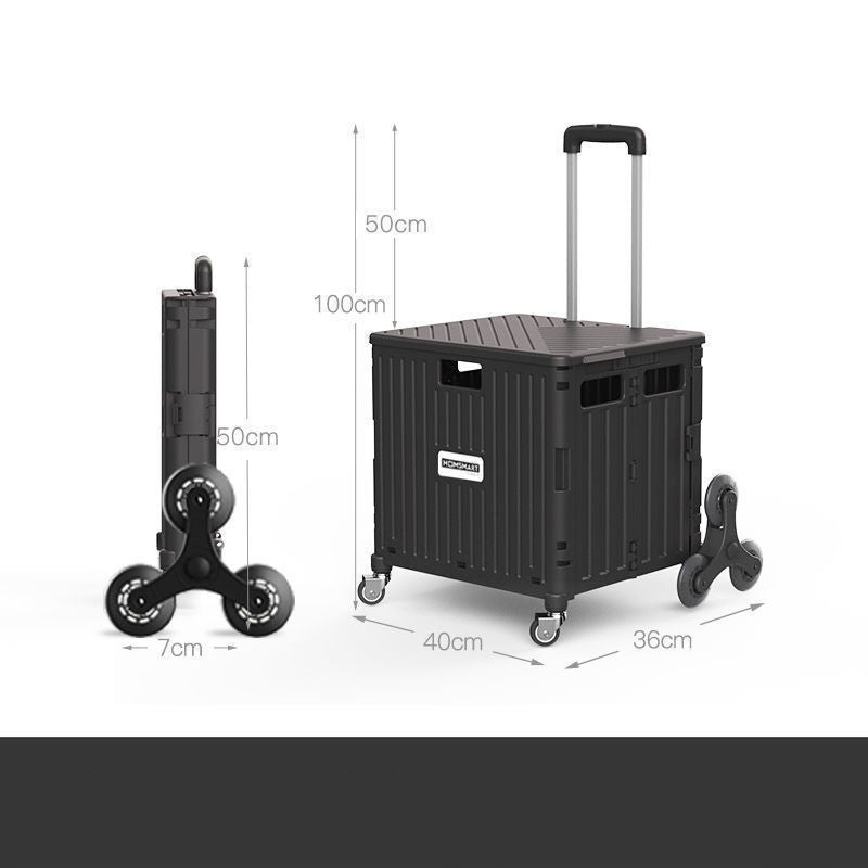 ALTIN™ Faltbarer Einkaufstrolley mit 8 Rädern – 65L – Aluminium & Kunststoff – klappbar & robust