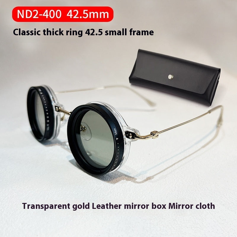 ALTIN™ Verstellbare ND2-400 Sonnenbrille – Polarisierte Retrobrille mit 9-stufiger Tönung (49mm / 52mm)
