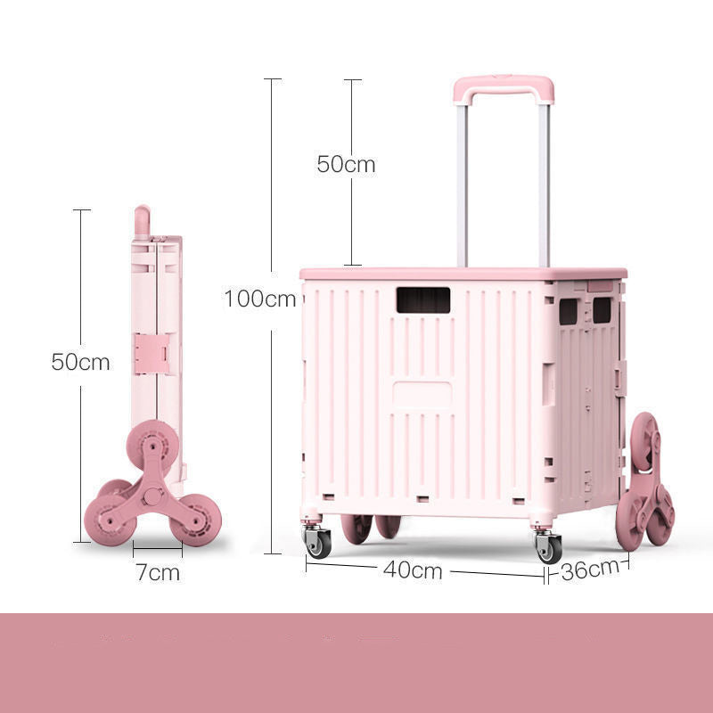 ALTIN™ Faltbarer Einkaufstrolley mit 8 Rädern – 65L – Aluminium & Kunststoff – klappbar & robust
