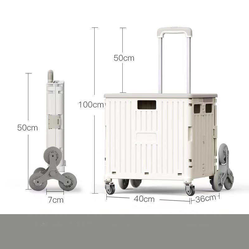ALTIN™ Faltbarer Einkaufstrolley mit 8 Rädern – 65L – Aluminium & Kunststoff – klappbar & robust