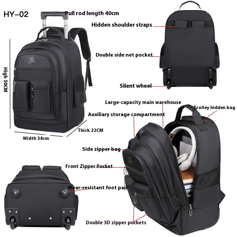 ALTIN™ 2-in-1 Trolley-Rucksack – 16” – Wasserabweisend & Vielseitig – Für Reisen, Schule & Business