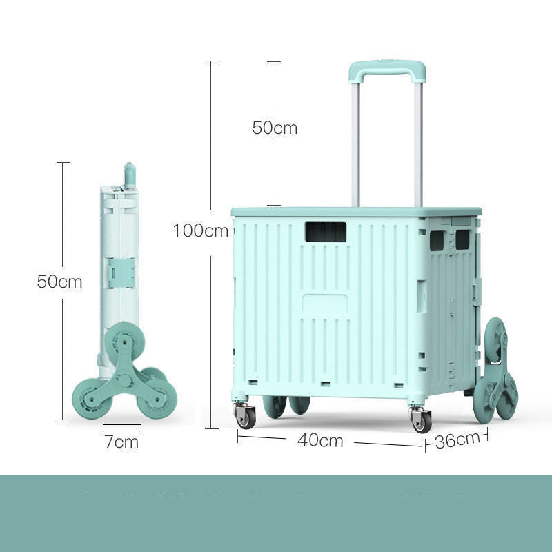 ALTIN™ Faltbarer Einkaufstrolley mit 8 Rädern – 65L – Aluminium & Kunststoff – klappbar & robust