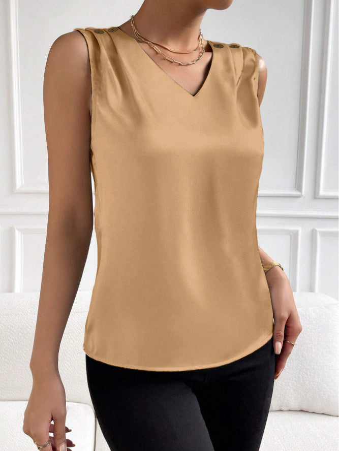 ALTIN™ Elegantes Damen-Seidentop – Ärmellos, Elastisch & Stilvoll