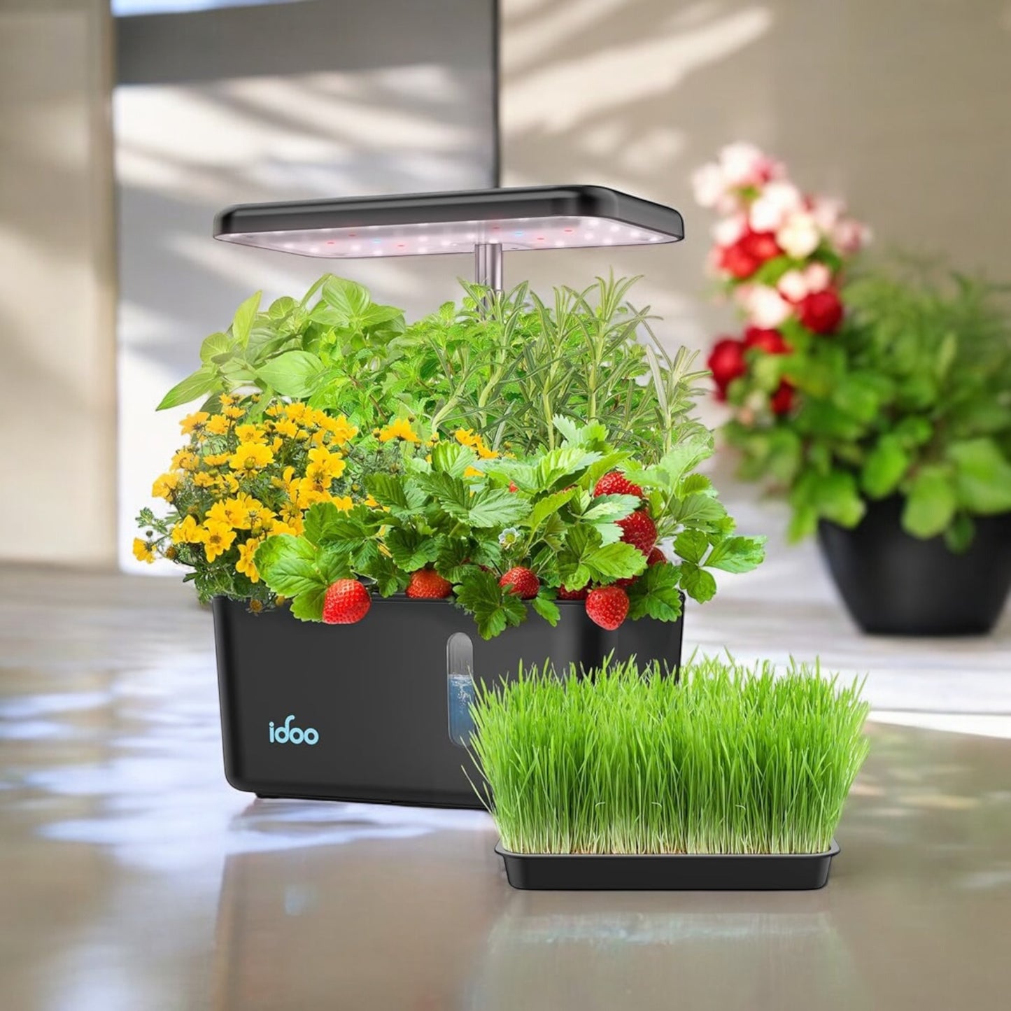 ALTIN™ hydroponisches pflanzensystem mit sprouter-tablett – indoor-garten mit led-timerlicht, pumpe & höhenverstellung bis 30 cm