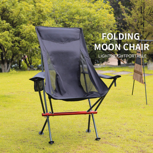 Outdoor Campingstuhl aus Aluminium – Klappbar, mit hoher Rückenlehne & Armlehnen