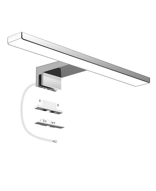 LED Spiegel Lampe 5W 500LM IP44 Neutralweiß 4000K, Edelstahl, 30cm, Make-up Licht
