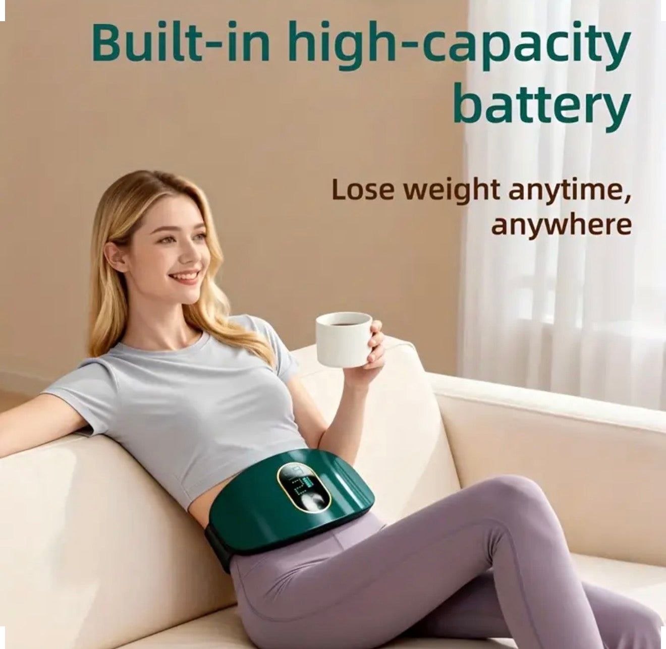 EMS 3in1 Muskelstimulations Set für Bauch Arme Beine mit LCD USB