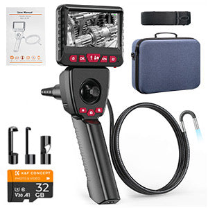 360° Endoskop Kamera 4,3” IPS Display 6mm Sonde 32GB IP67 2MP HD