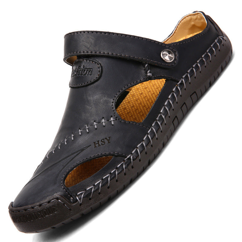 ALTIN™ Herren Leder-Sandalen – Atmungsaktiv, rutschfest & handgenäht