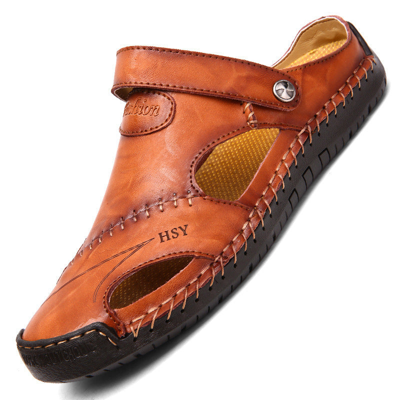 ALTIN™ Herren Leder-Sandalen – Atmungsaktiv, rutschfest & handgenäht