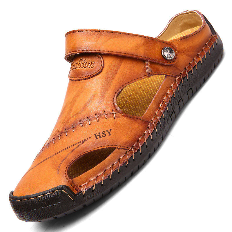 ALTIN™ Herren Leder-Sandalen – Atmungsaktiv, rutschfest & handgenäht