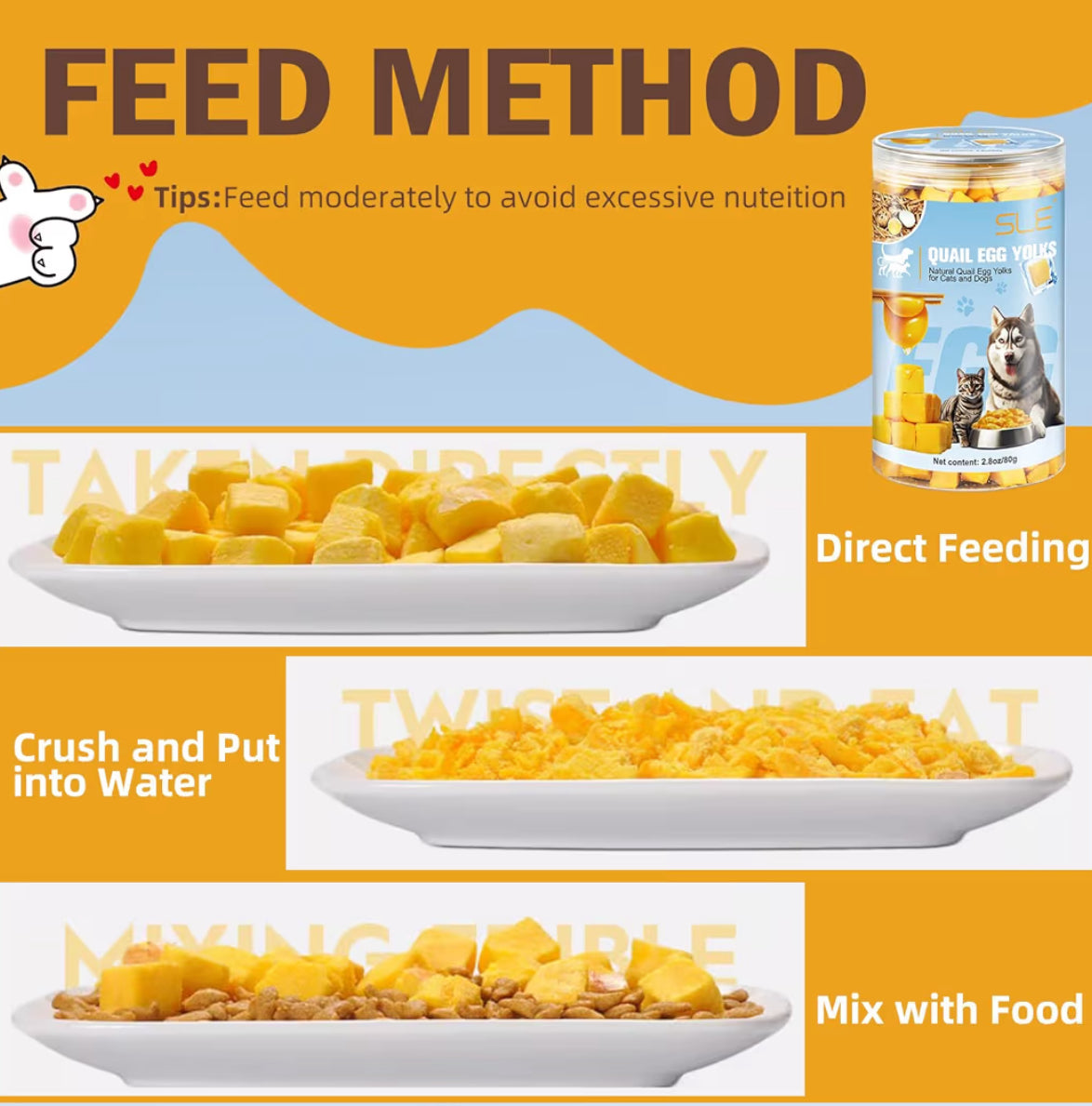 Gefriergetrocknetes Wachteleigelb für Hunde & Katzen – Premium Naturprodukt