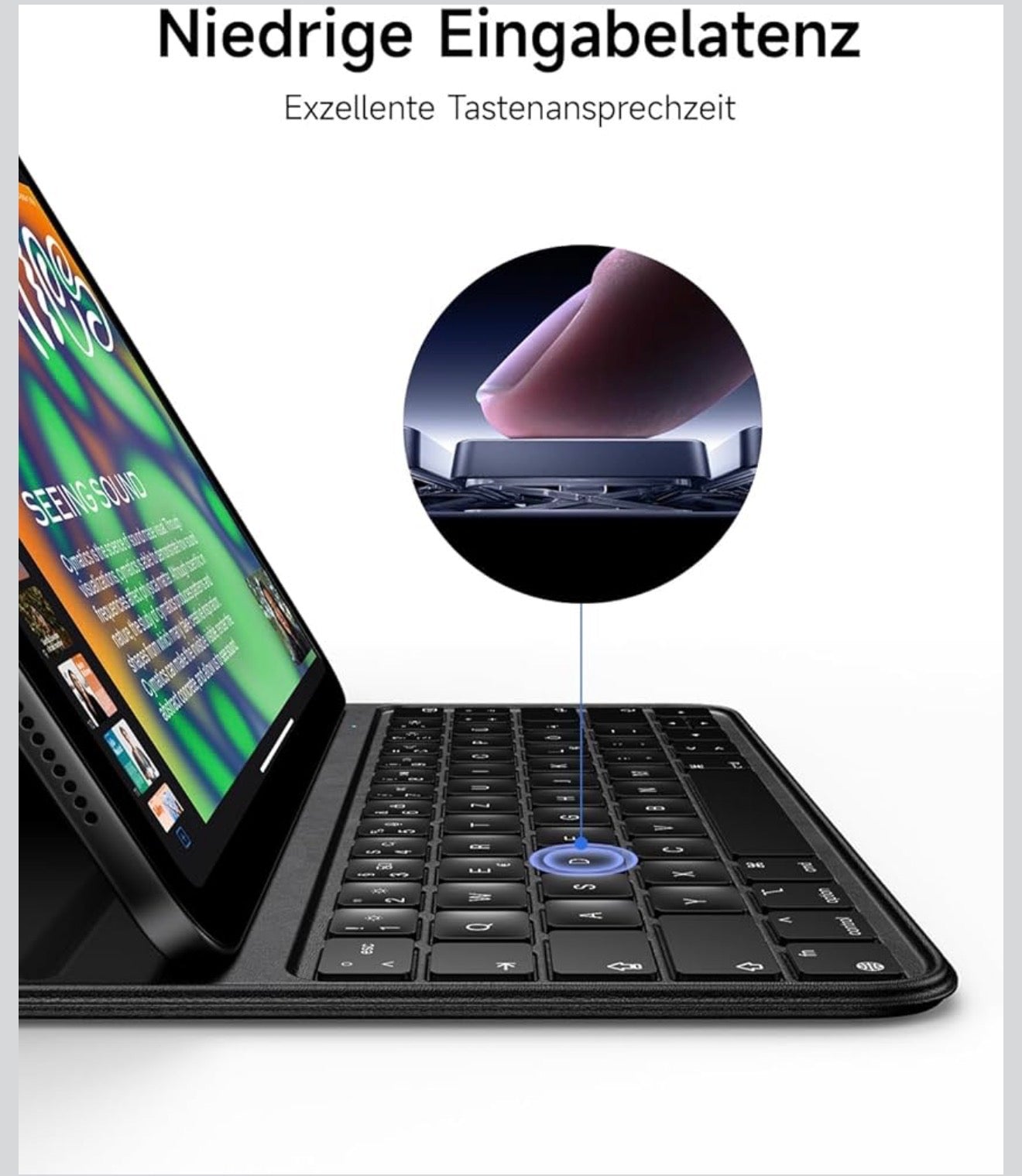 HOU FY-10 Bluetooth Tastatur iPad 10./11. Gen QWERTZ Magnetisch Hülle