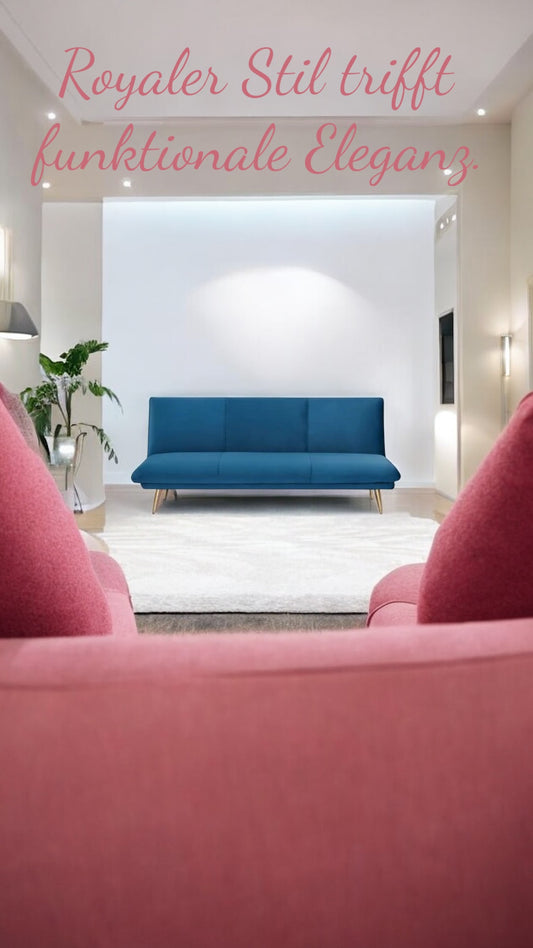 ALTIN™ Schlafsofa Royal Blau – Verstellbares 2-in-1 Sofa mit Liegefunktion & Modernem Design für stilvolle Wohnräume