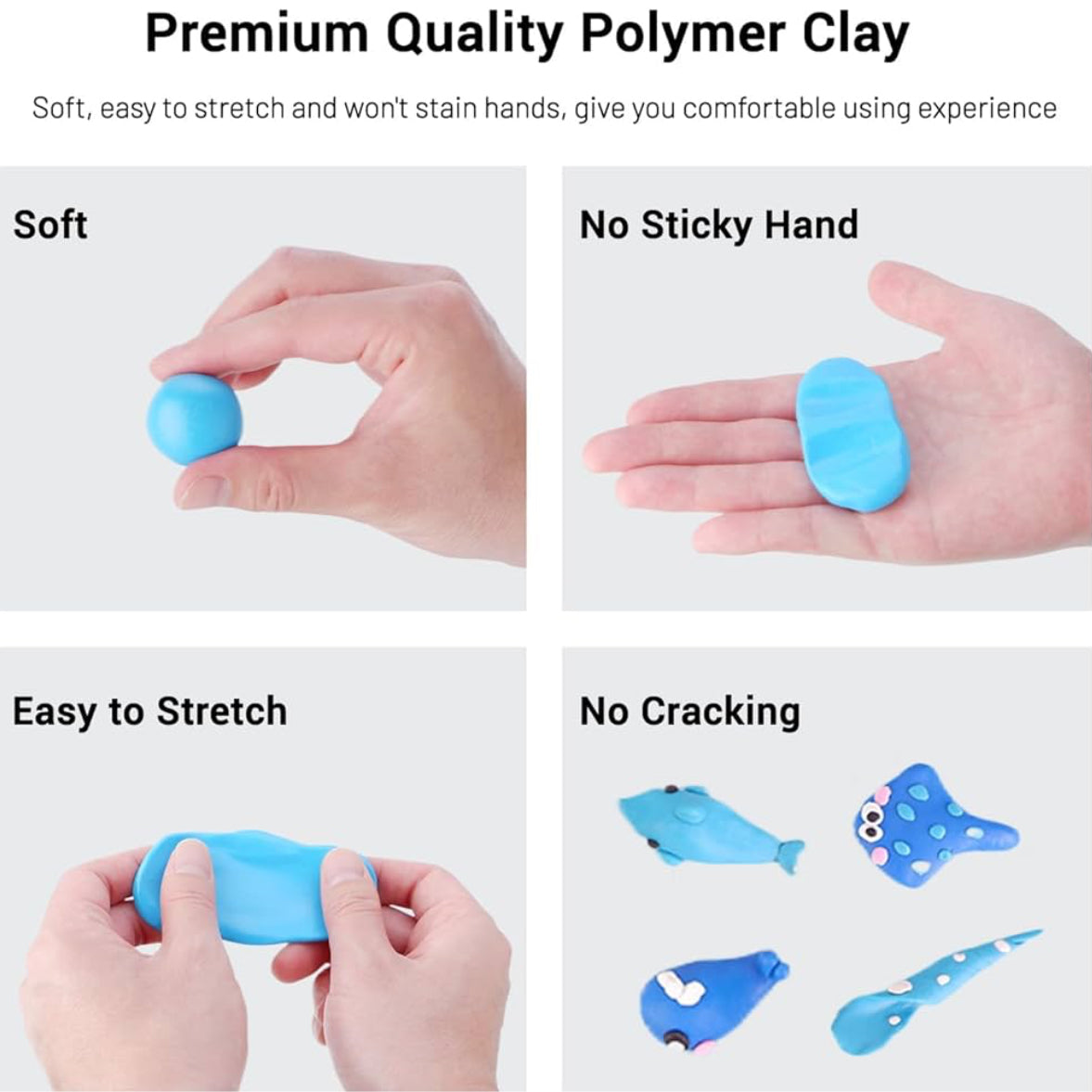 ARTFLY 112 Farben Polymer Clay Set + 60 Zubehör Schmuck Modellier Kit