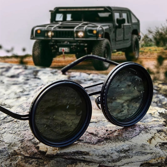 ALTIN™ Verstellbare ND2-400 Sonnenbrille – Polarisierte Retrobrille mit 9-stufiger Tönung (49mm / 52mm)