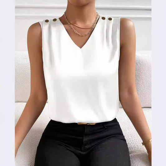ALTIN™ Elegantes Damen-Seidentop – Ärmellos, Elastisch & Stilvoll