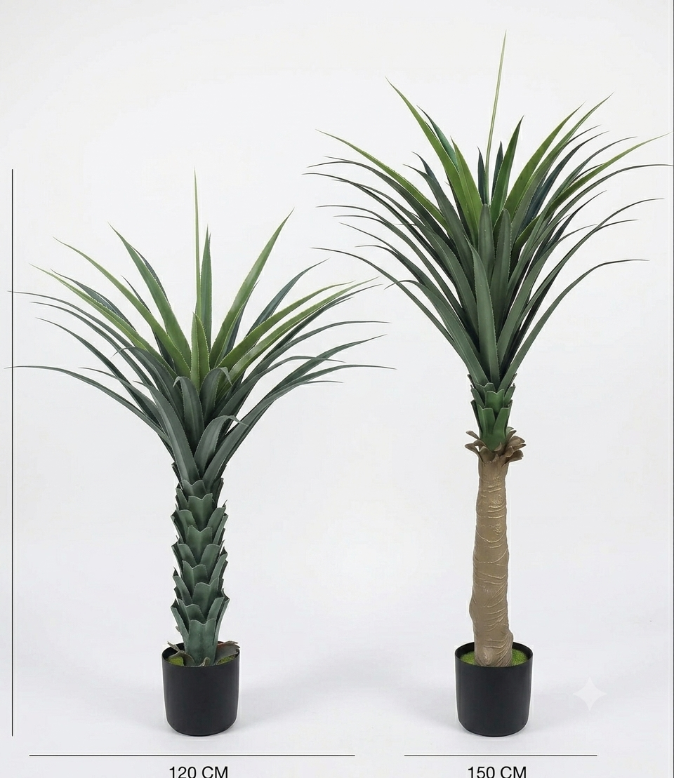 Künstliche Agave Pflanze 120/150cm GOVIRAYE Tropen Deko Innen Außen Büro Balkon