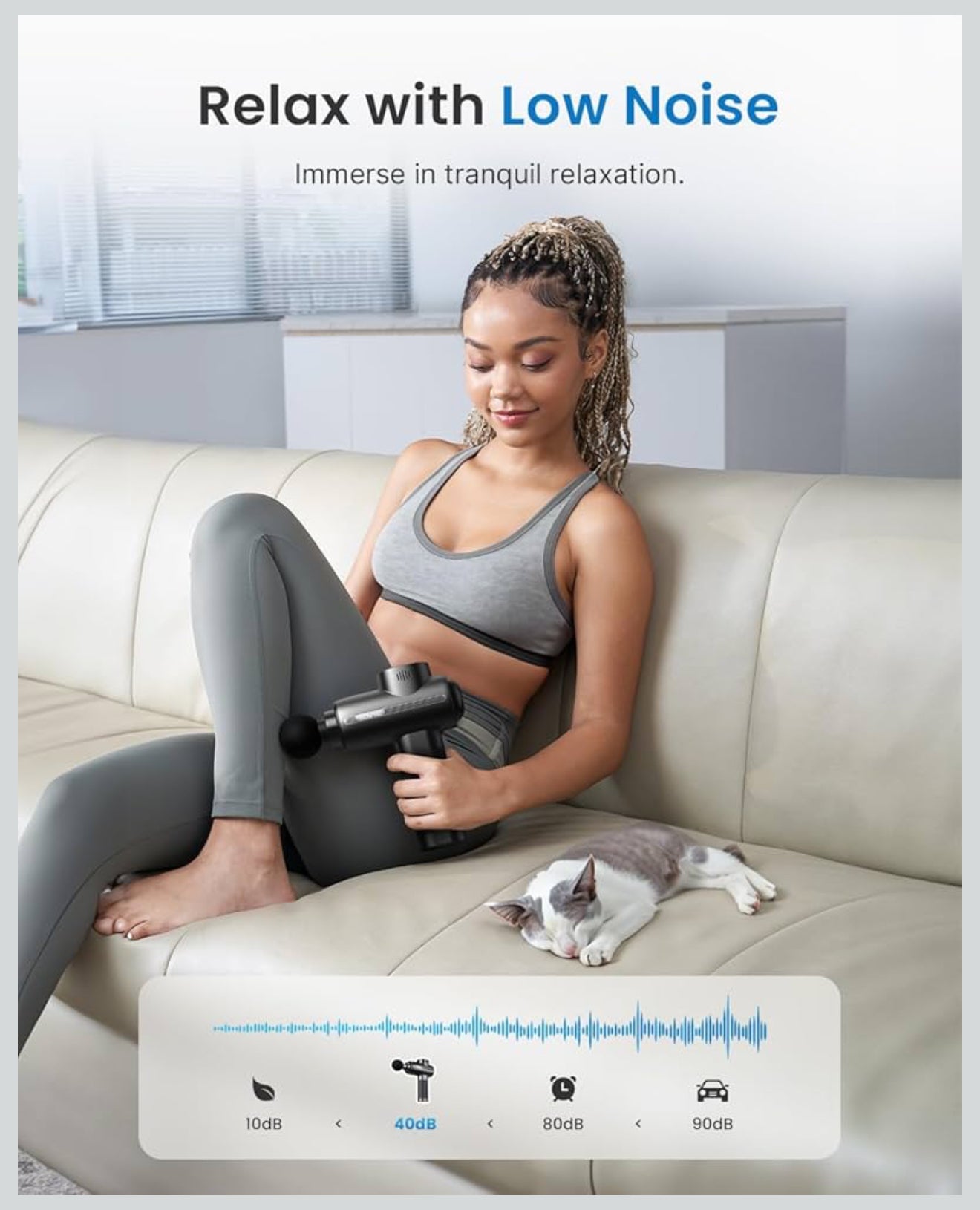 RENPHO Massage Gun, 3200 U/min, USB-C Ladeanschluss, Muskelentspannung, Schwarz