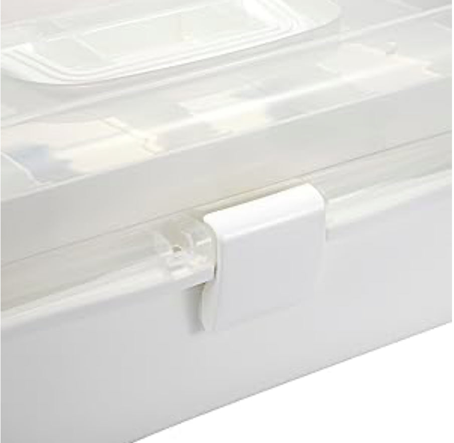 3-stufige multifunktionale Aufbewahrungsbox – Kosmetik 💄, Nähbedarf ✂️, Stifte ✏️ Weiß