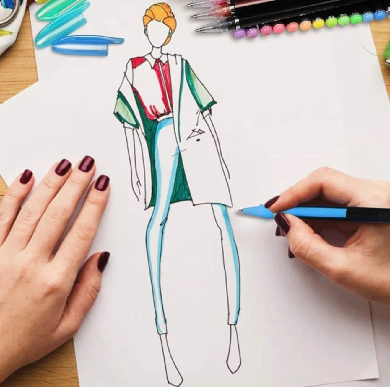 48-teiliges Gelstifte Set – Metallic, Pastell & Glitzer für Zeichnen & Malen