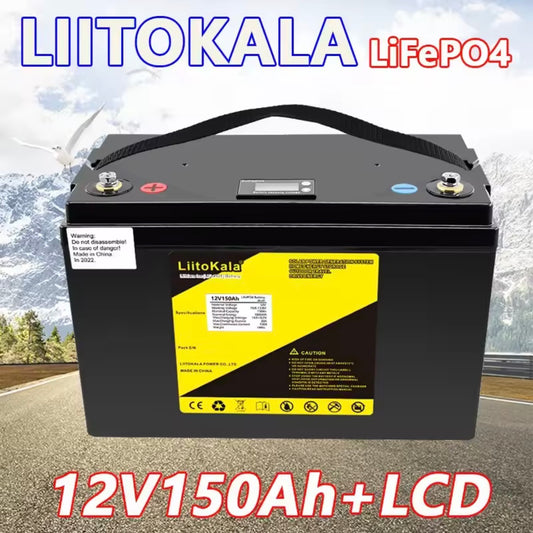 12V 150Ah LiFePO4 Batterie 1920Wh Solar Wohnmobil Boot Akku
